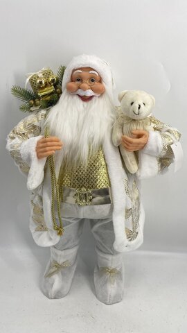 Kerstman chic wit 80cm