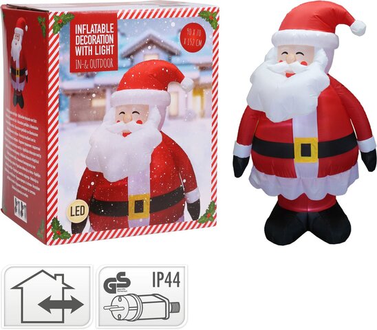 Kerstman H150cm opblaasbaar