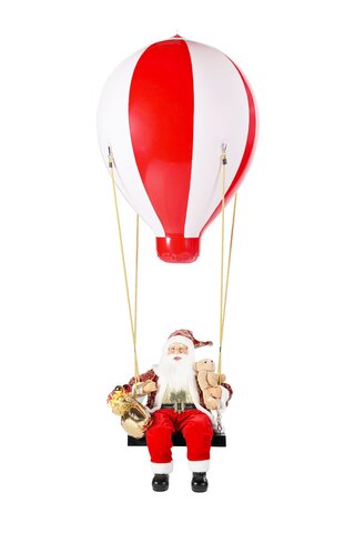 Kerstman in luchtballon 88cm