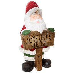 Kerstman met bord 5L H70cm - afbeelding 1