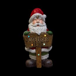 Kerstman met bord 5L H70cm - afbeelding 3