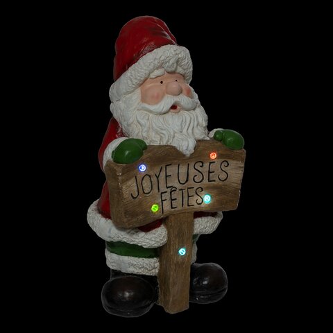 Kerstman met bord 5L H70cm