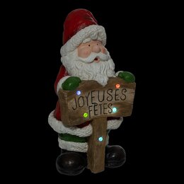 Kerstman met bord 5L H70cm