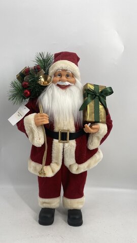 Kerstman promo donkerrood 60cm