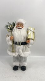 Kerstman promo zilver 40cm