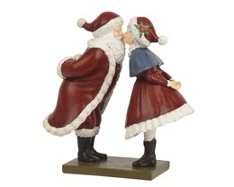 Kerstman-vrouw kusje 19x10x20cm