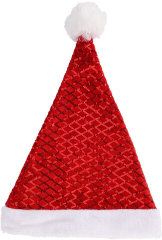 Kerstmuts met glitter 30x42cm