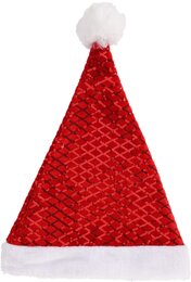 Kerstmuts met glitter 30x42cm