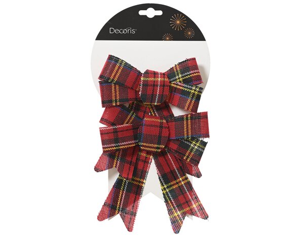 Kerstrik 14x17cm polyester 2stuks - rood groen