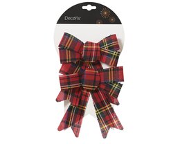 Kerstrik 14x17cm polyester 2stuks - rood groen