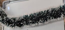 Kerstslinger 13cmx2m - groen sneeuw