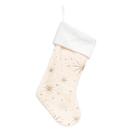 Kerstsok H45cm met ster goud