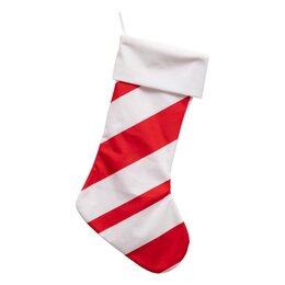 Kerstsok H45cm rood wit