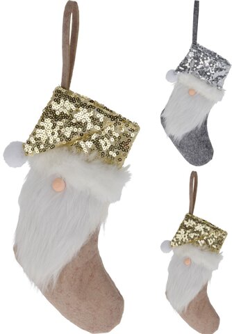 kerstsok kerstman met muts 20c