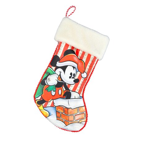 Kerstsok Mickey op dak