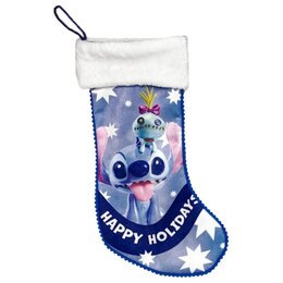 Kerstsok Stitch blauw