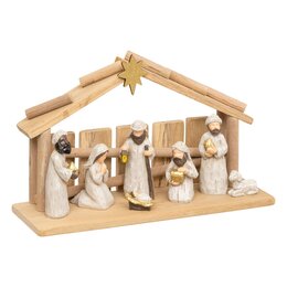 Kerststal 30x18cm 7stuks