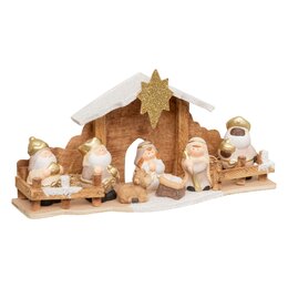 Kerststal 33x16cm 7stuks