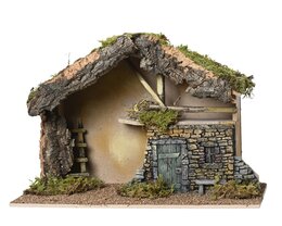 Kerststal 48x22x32cm hout