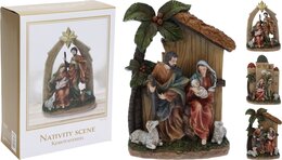 Kerststal H21cm 3ass
