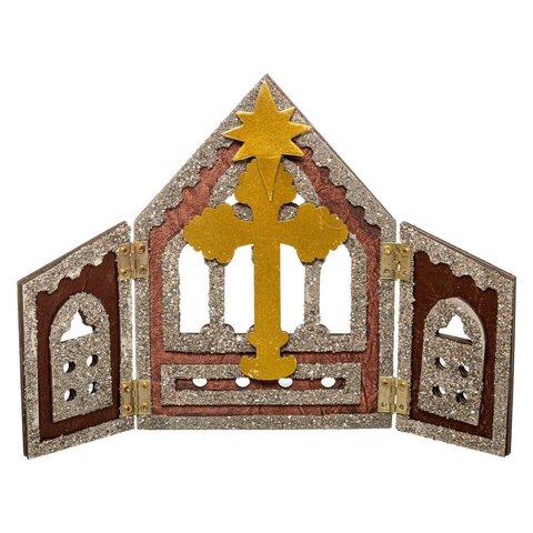Kerststal H25cm met 11figures - afbeelding 2