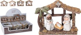 Kerststal met 3figuren - 4ass