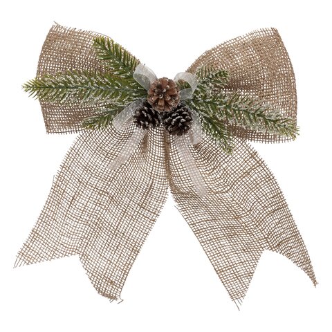 Kerststrik 38x38cm jute