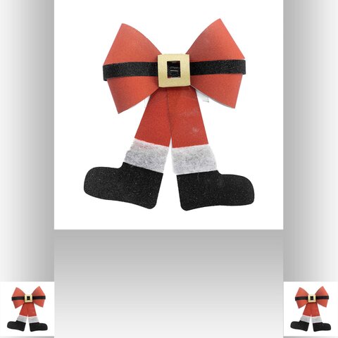 Kerststrik Kerstman 23x30cm - afbeelding 3