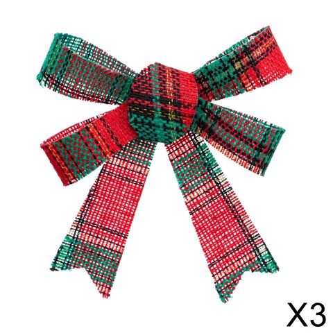 Kerststrik Scottisch 10x12cm 3stuks