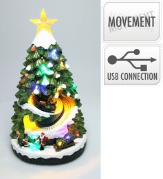 Kersttafereel boom 38cm Led