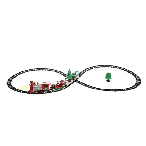 kersttrein met kerstman 22st licht/geluid