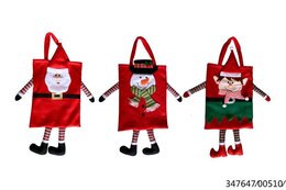 Kerstzak 35x48cm 3ass stof