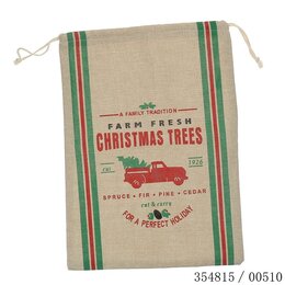 Kerstzak 39x54cm jute