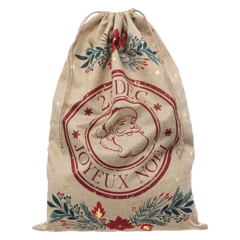 Kerstzak Poinsettia 50x70cm