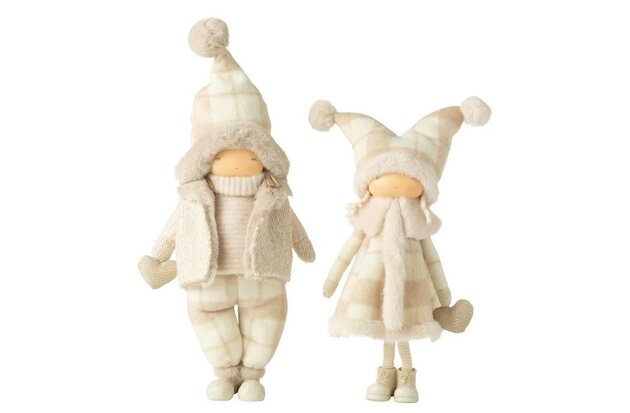 Kinderen staand 26x58cm wit 2ass