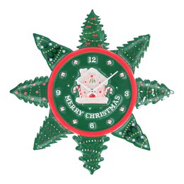 Klok Kerst D41cm groen