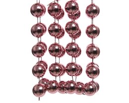 Kralenketting xxl 270cm - fluweel roze