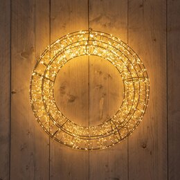 Krans D58cm 1800Led metaal classic warm