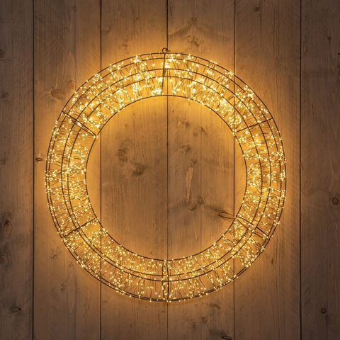 Krans D70cm 2400Led metaal classic warm
