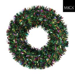 Krans D70cm tinsel groen