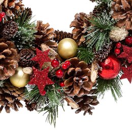 Krans Holly Star d35cm - afbeelding 3
