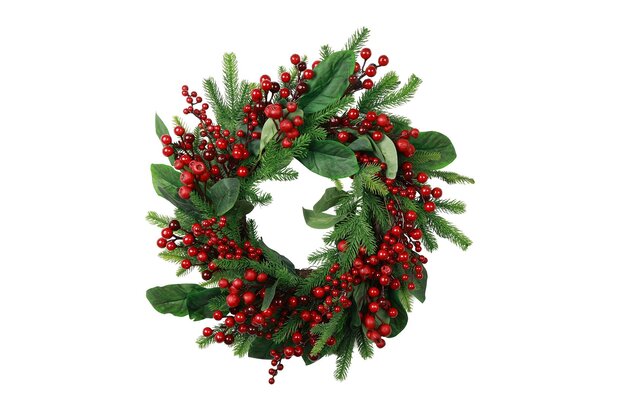Krans Ilex D50cm rood