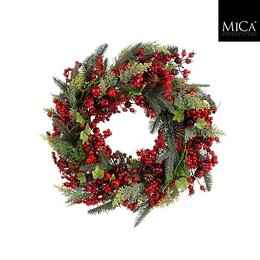 Krans Norah D50cm rode bessen