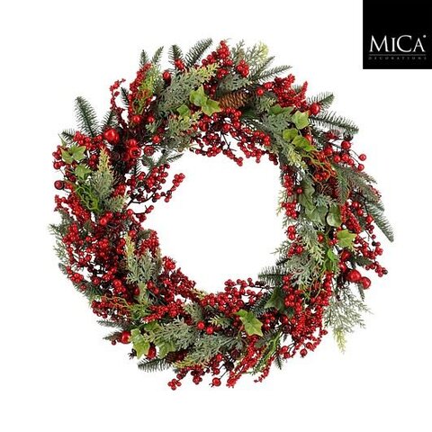 Krans Norah D70cm rode bessen