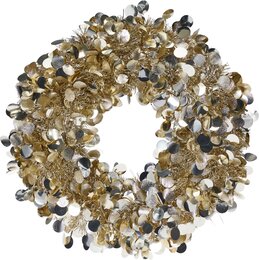 Krans Tinsel D46cm champagne