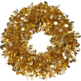 Krans Tinsel D46cm donkergoud