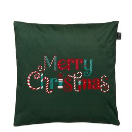 Kussen Merry Chirstmas 45x45cm groen