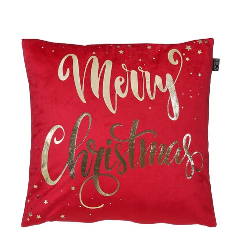 Kussen Merry Chirstmas 45x45cm rood