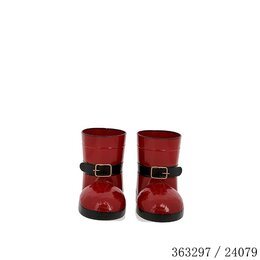 Laarzen kerstman H18cm rood metaal