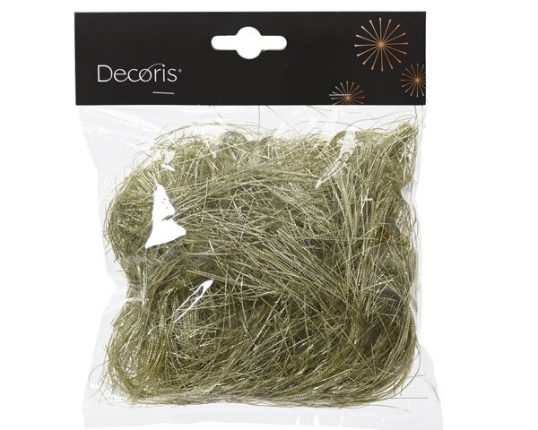 Lamettahaar 16x13cm - licht goud